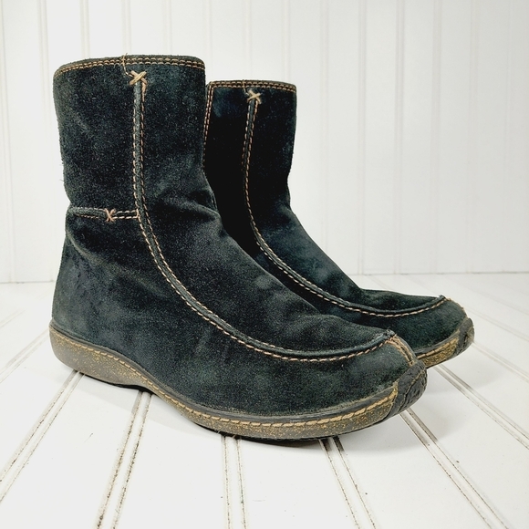 Timberland Leather Suede Waterproof Black Zippered Winter Ankle Boots I111 - Picture 4 of 12